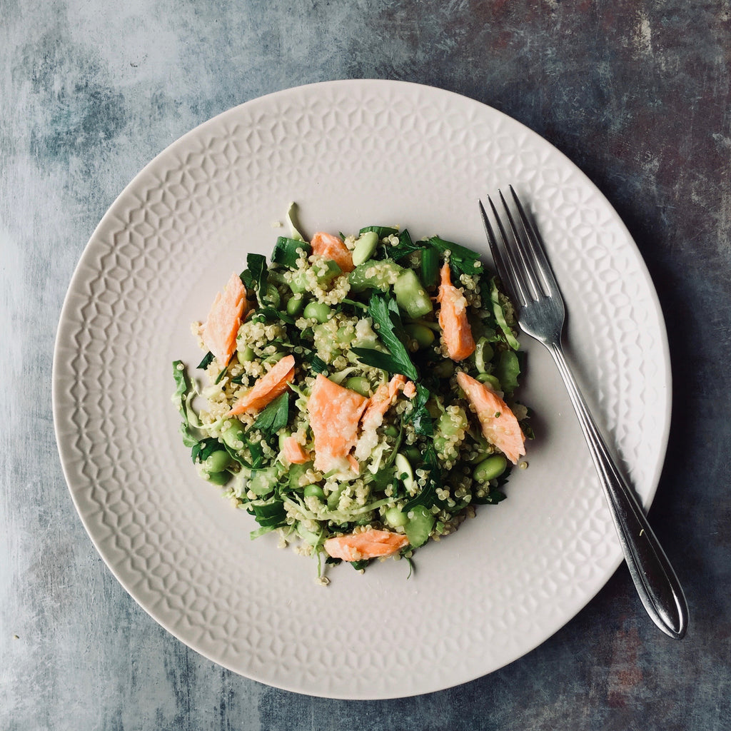 Green Goddess Quinoa Salad with Ocean Trout